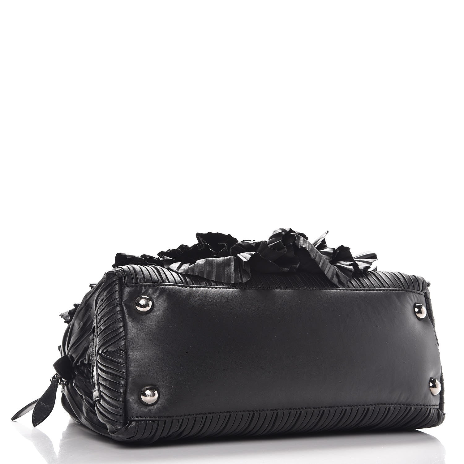 Valentino Garavani Nappa Pleated Petale Dome Tote Black 4 of 10