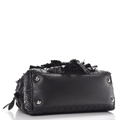 Valentino Garavani Nappa Pleated Petale Dome Tote Black 4 of 10