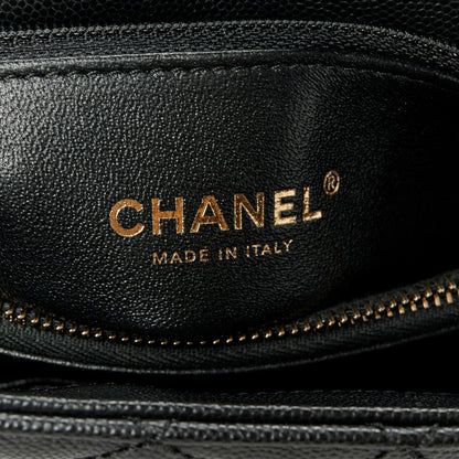 Chanel Caviar Lizard Embossed Quilted Small Coco Handle Flap Black 7 of 12