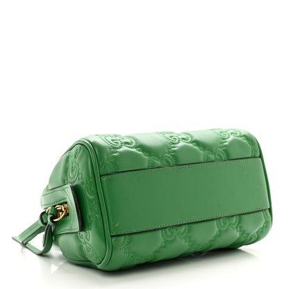 Gucci Calfskin GG Matelasse Mini Bowler Bag Spring Green Natural 4 of 12
