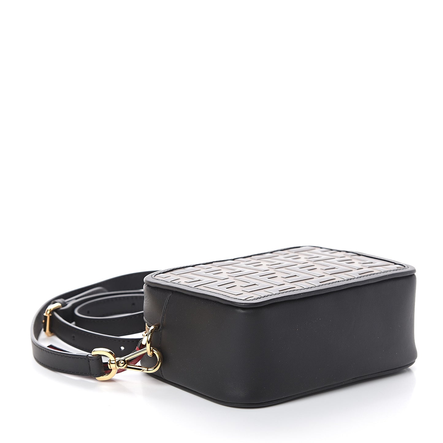 Vitello Century Bi-Color FF 1974 Embossed Mini Camera Case Maya Black