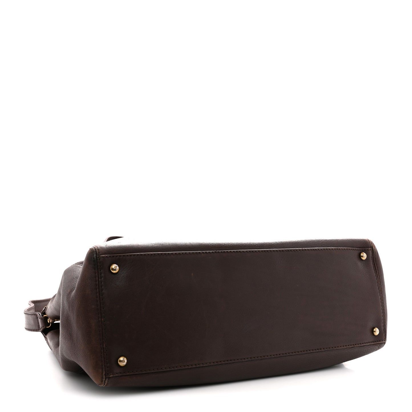 Calfskin Shopper Tote Brown