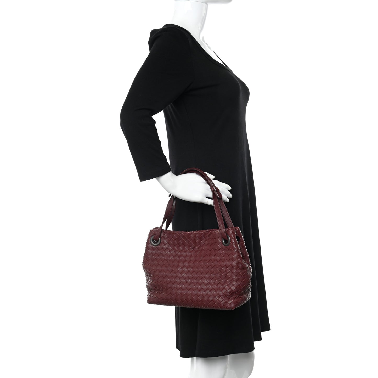 Nappa Intrecciato Small Garda Bag Barolo