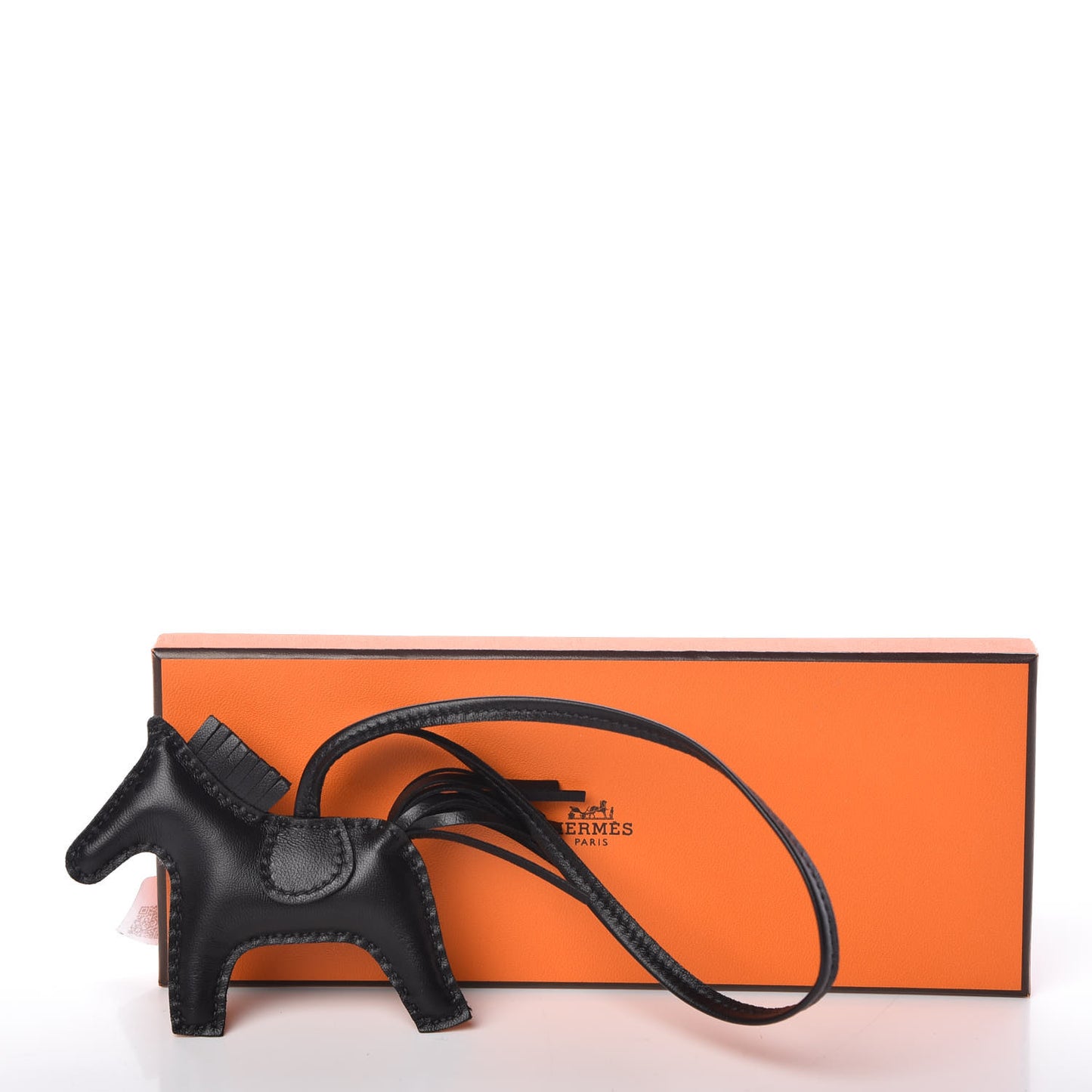 Milo Lambskin Grigri Rodeo Horse Bag Charm PM So Black