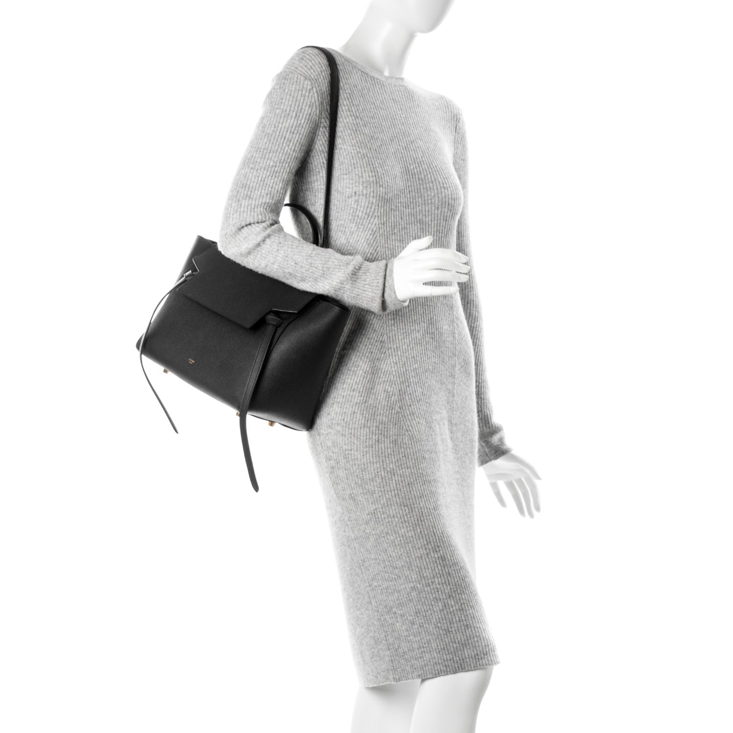 Celine Grained Calfskin Mini Belt Bag Black 2 of 6
