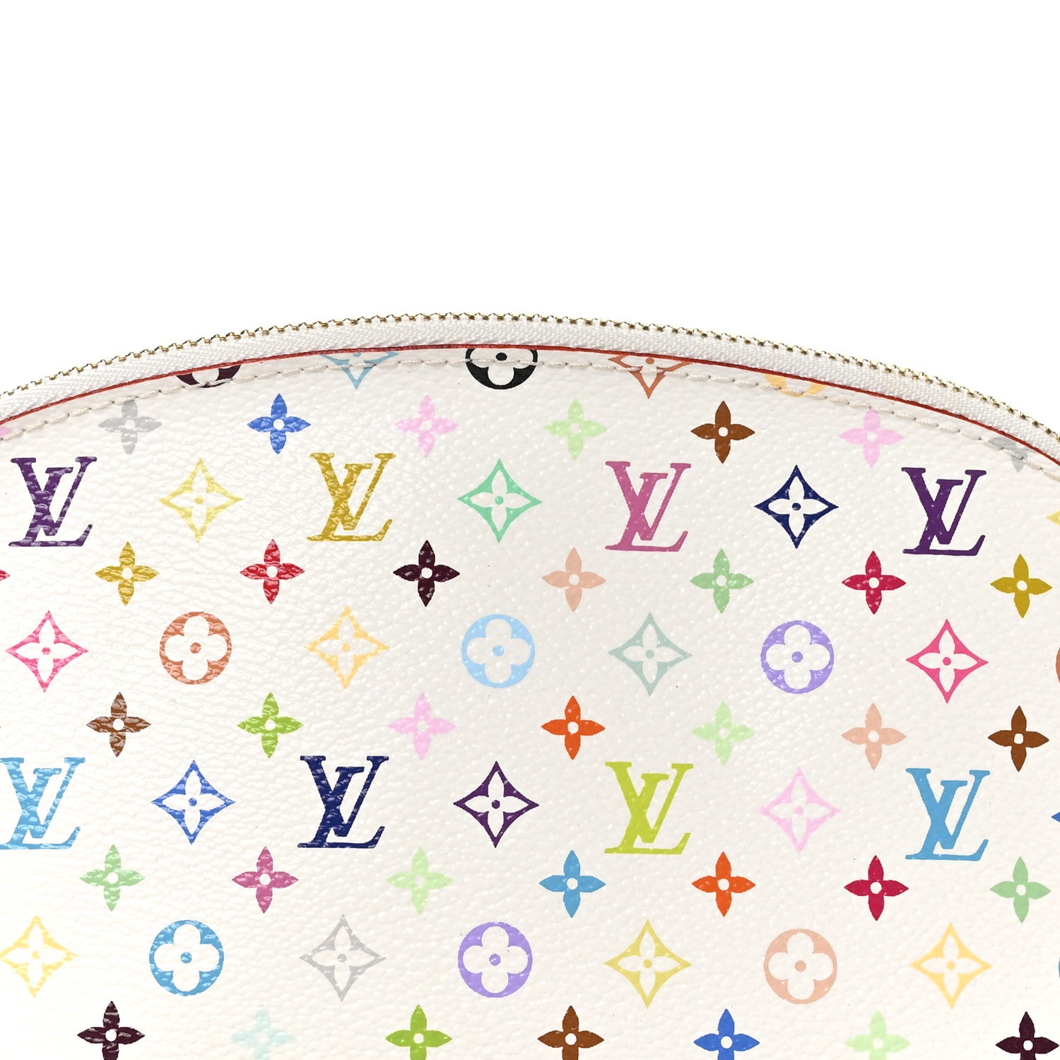 Louis Vuitton Monogram Multicolor Cosmetic Pouch White Litchi 7 of 9