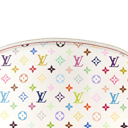 Louis Vuitton Monogram Multicolor Cosmetic Pouch White Litchi 7 of 9