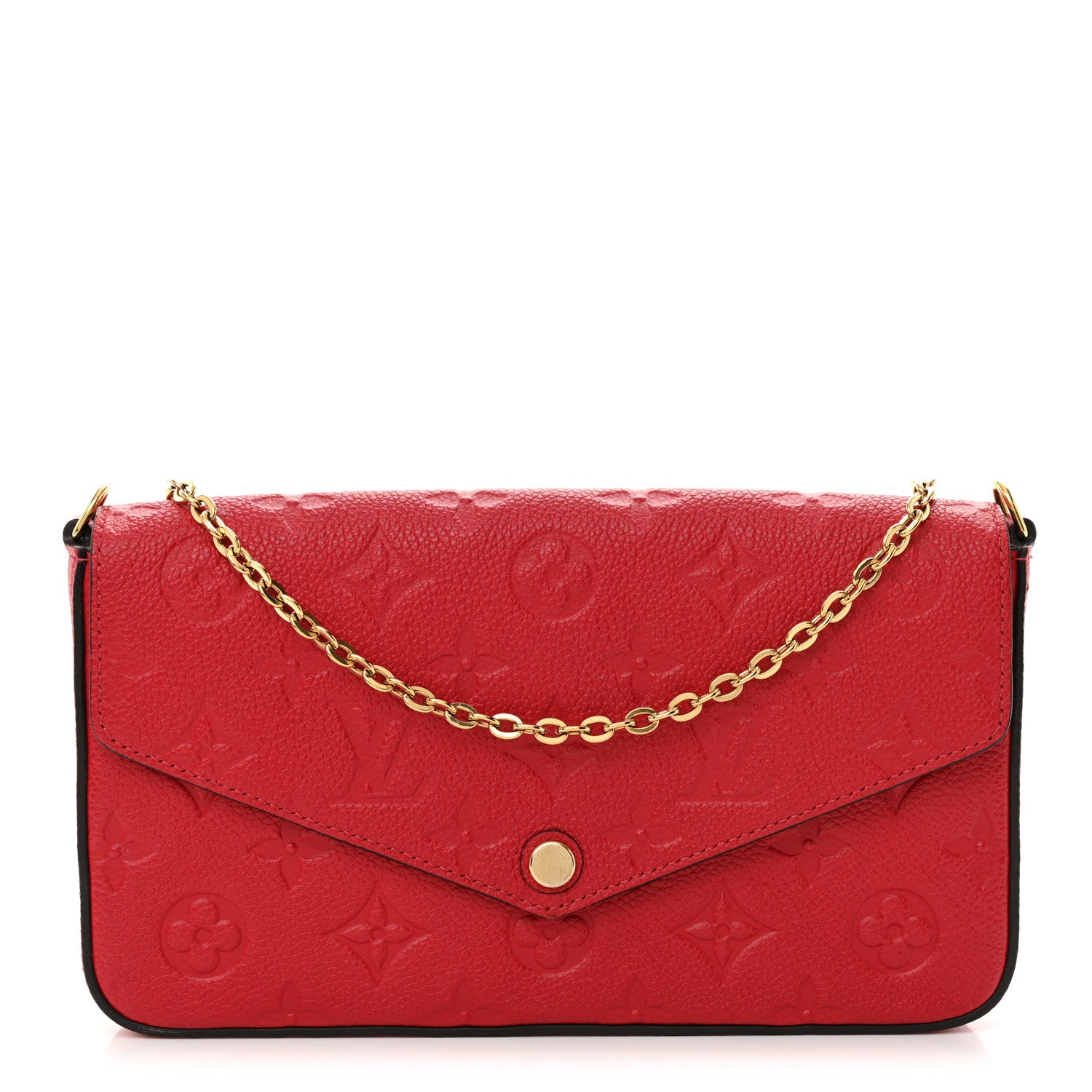 Louis Vuitton Empreinte Pochette Felicie Chain Wallet Scarlet 1 of 11