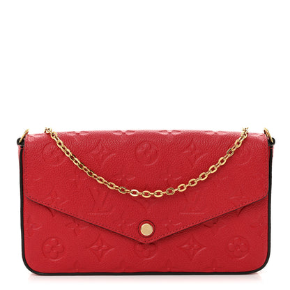 Louis Vuitton Empreinte Pochette Felicie Chain Wallet Scarlet 1 of 11
