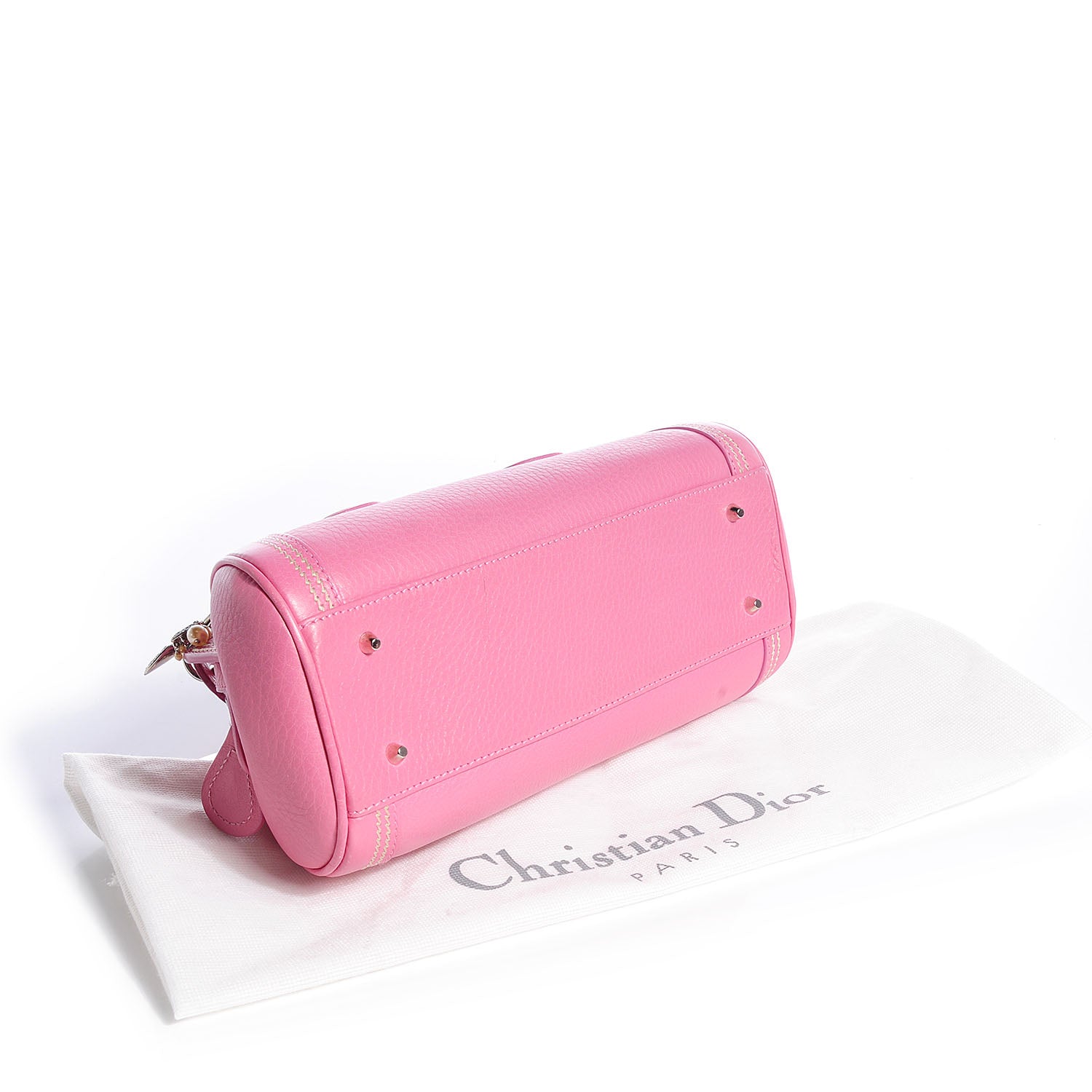 Christian Dior Leather Small Butterfly Detective Satchel Pink 4 of 7