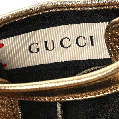 Gucci Metallic Nappa Donna Fingerless Gloves 7 Gold 3 of 3