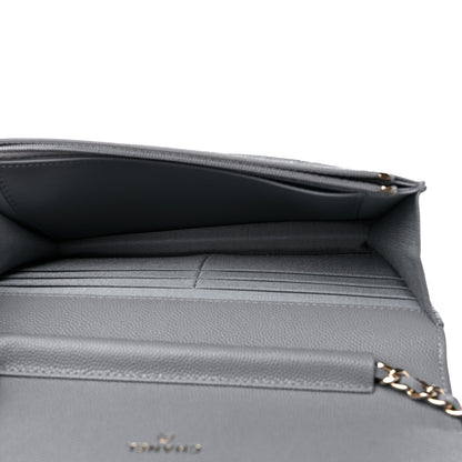 Chanel Caviar Quilted Wallet On Chain WOC Grey 5 of 11
