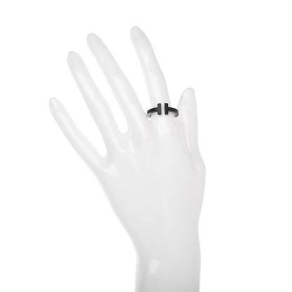 Tiffany Black-Coated Stainless Steel T Square Ring 54 7 Black 2 of 4