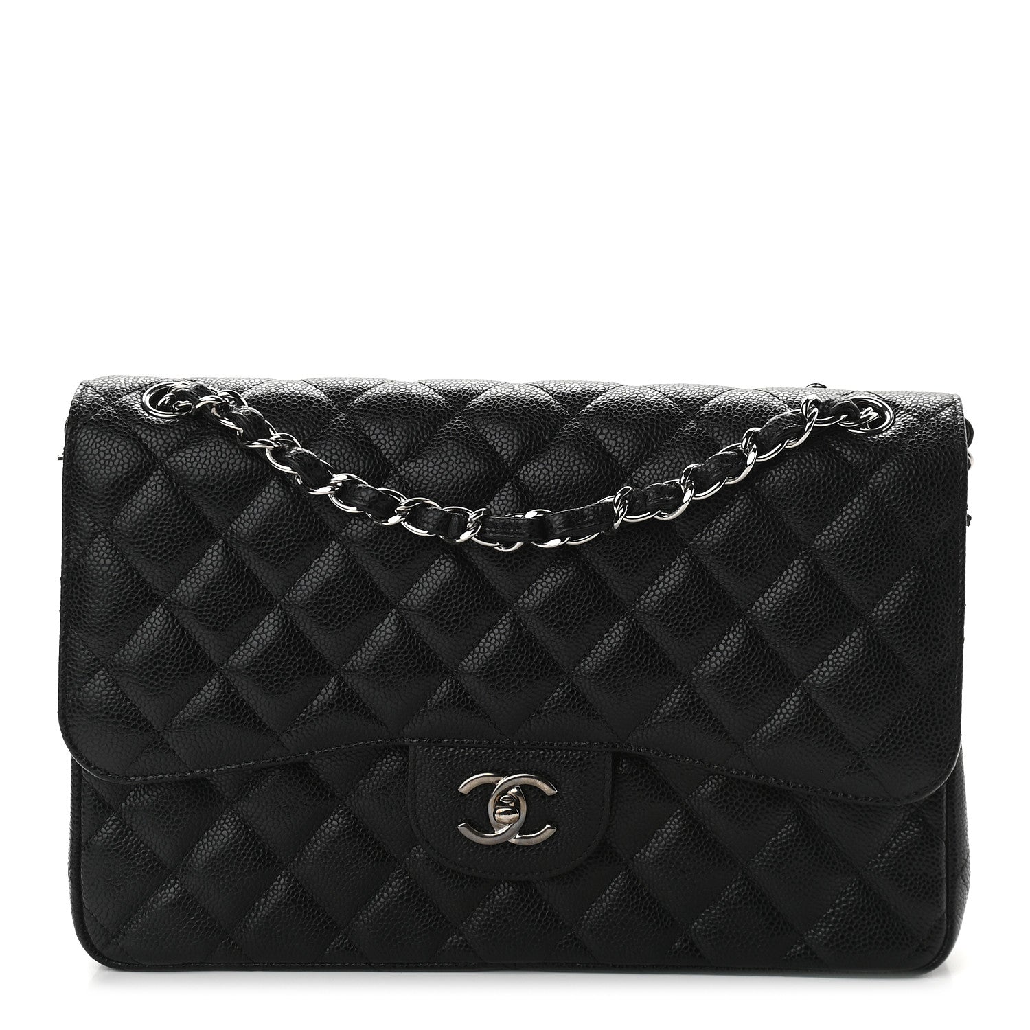 Chanel Caviar Quilted Jumbo Double Flap Black 1 of 9