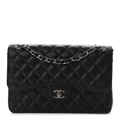 Chanel Caviar Quilted Jumbo Double Flap Black 1 of 9