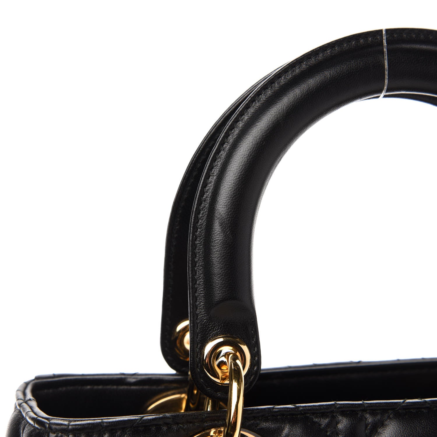 Christian Dior Lambskin Cannage Medium Lady Dior Black 12 of 13