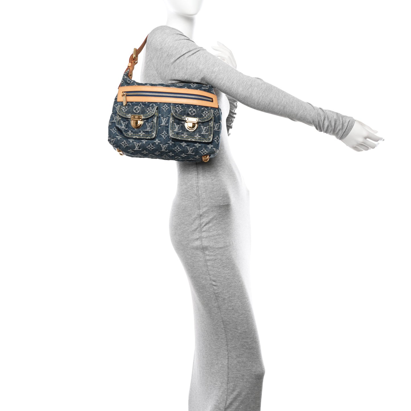 Monogram Denim Baggy PM Blue