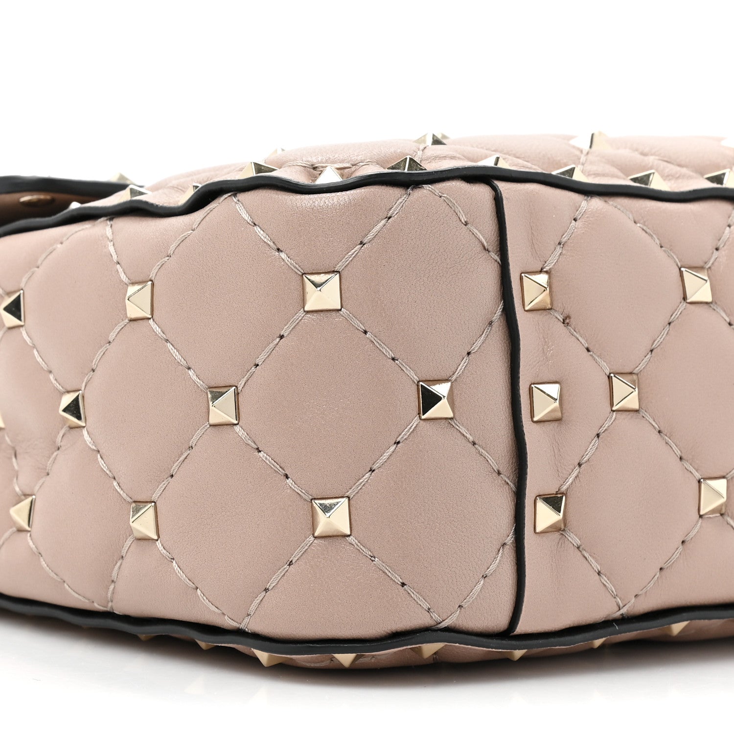 Valentino Garavani Lambskin Medium Rockstud Spike Shoulder Bag Poudre 8 of 11