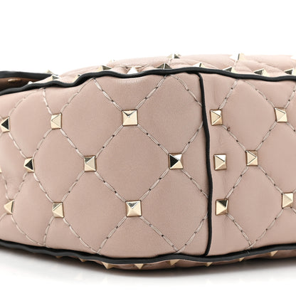 Valentino Garavani Lambskin Medium Rockstud Spike Shoulder Bag Poudre 8 of 11
