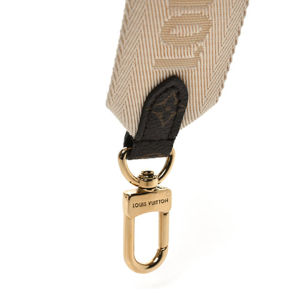 Louis Vuitton Jacquard Monogram Adjustable Shoulder Strap New Creme 3 of 3