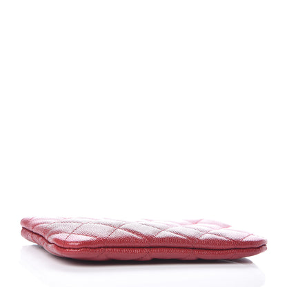 Chanel Caviar Quilted Small Cosmetic Case Dark Red 4 of 10