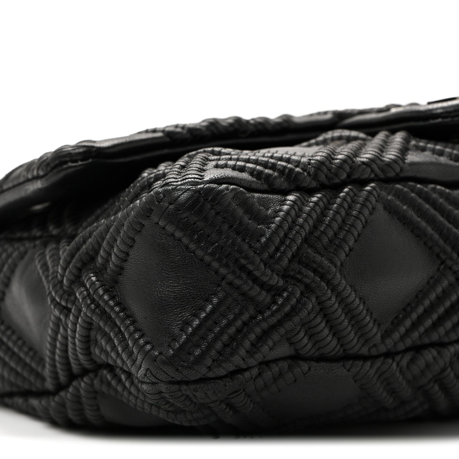 Chanel Lambskin Stitch Small Walk Of Fame Rectangular Flap Black 9 of 11