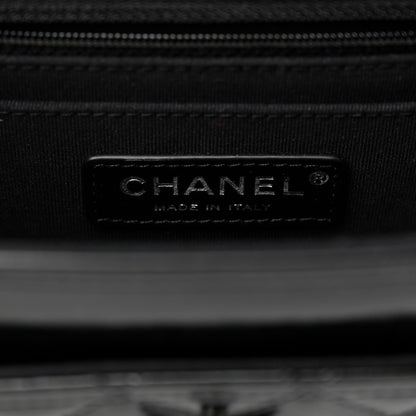 Chanel Shiny Crumpled Calfskin Quilted Double You Mini Flap So Black 6 of 10