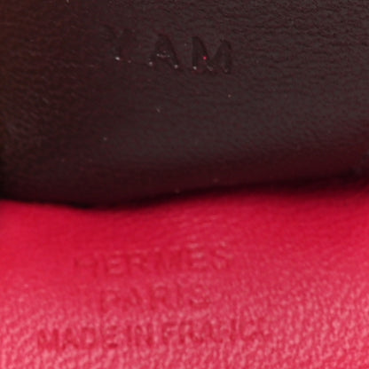 Hermes Milo Lambskin Grigri Rodeo Horse Bag Charm MM Rose Sakura Framboise Rouge Sellier 3 of 4