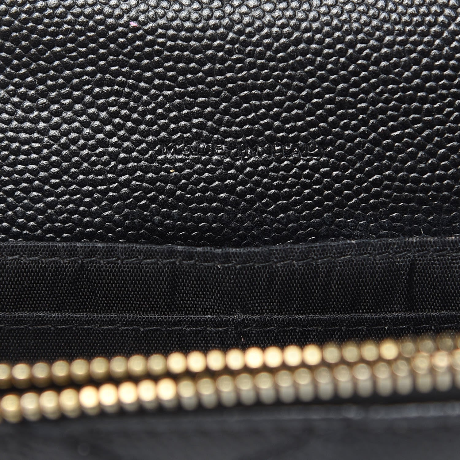 Saint Laurent Grain De Poudre Matelasse Chevron Monogram Envelope Chain Wallet Black 15 of 20