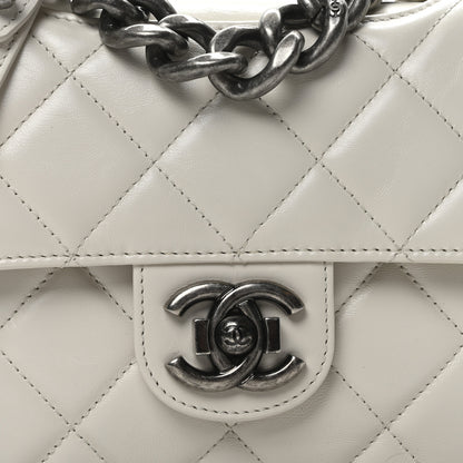Chanel Glazed Calfskin Medium Perfect Edge Flap White 8 of 10