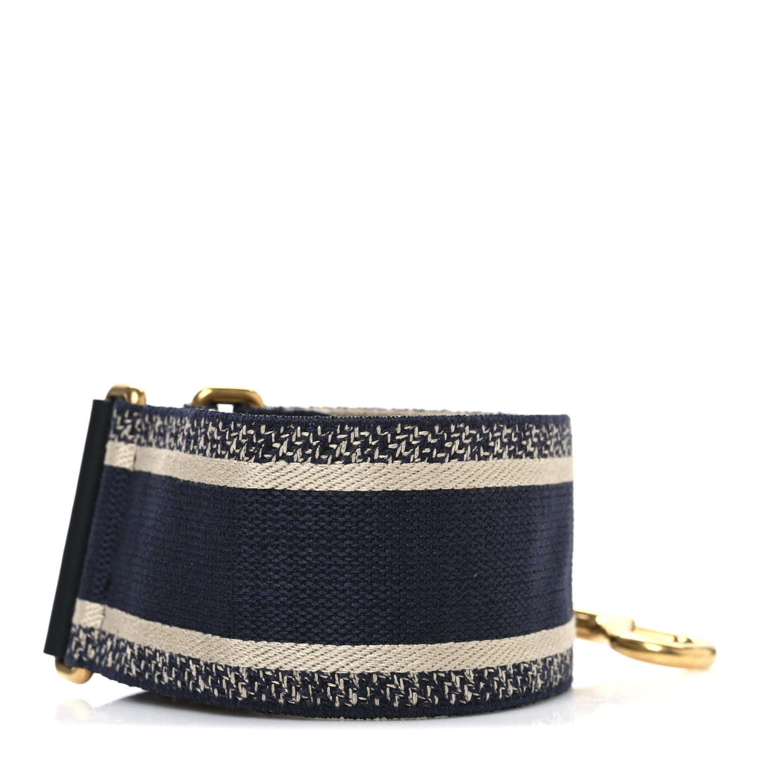 Christian Dior Canvas Embroidered Shoulder Strap Blue 2 of 3