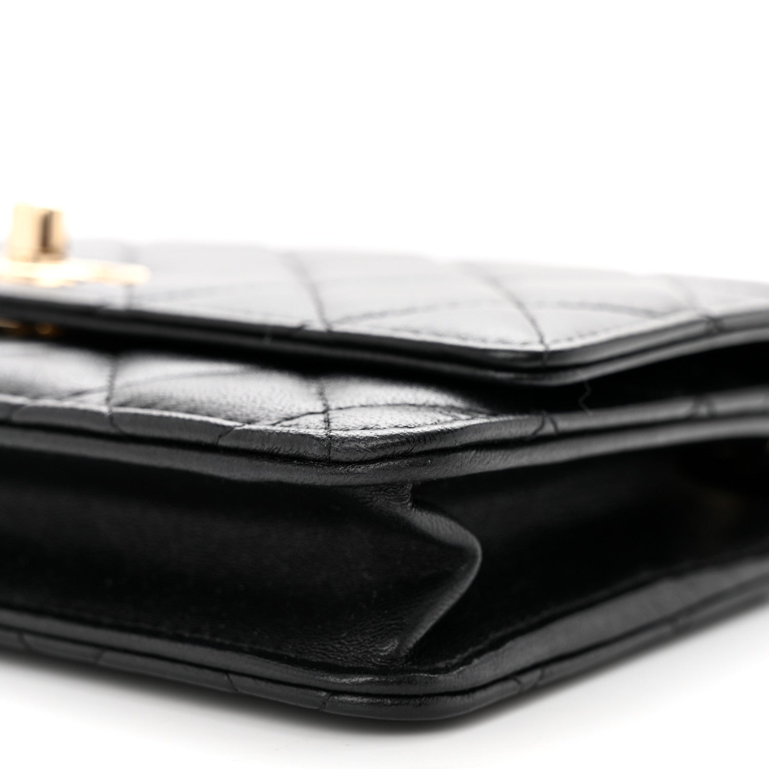 Chanel Lambskin Quilted Trendy CC Wallet On Chain WOC Black 11 of 13