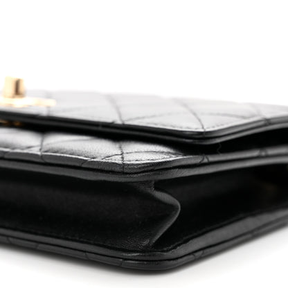 Chanel Lambskin Quilted Trendy CC Wallet On Chain WOC Black 11 of 13