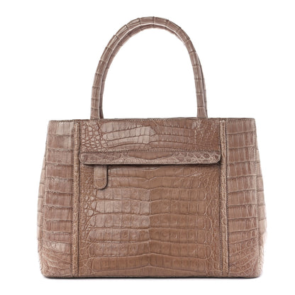 Nancy Gonzalez Crocodile Top Handle Shoulder Bag Brown 1 of 11