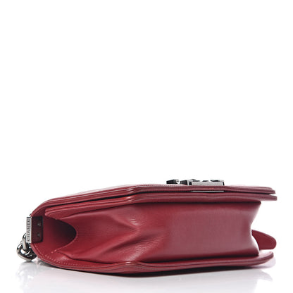 Chanel Calfskin Chain Chevron Small Boy Flap Red 4 of 14