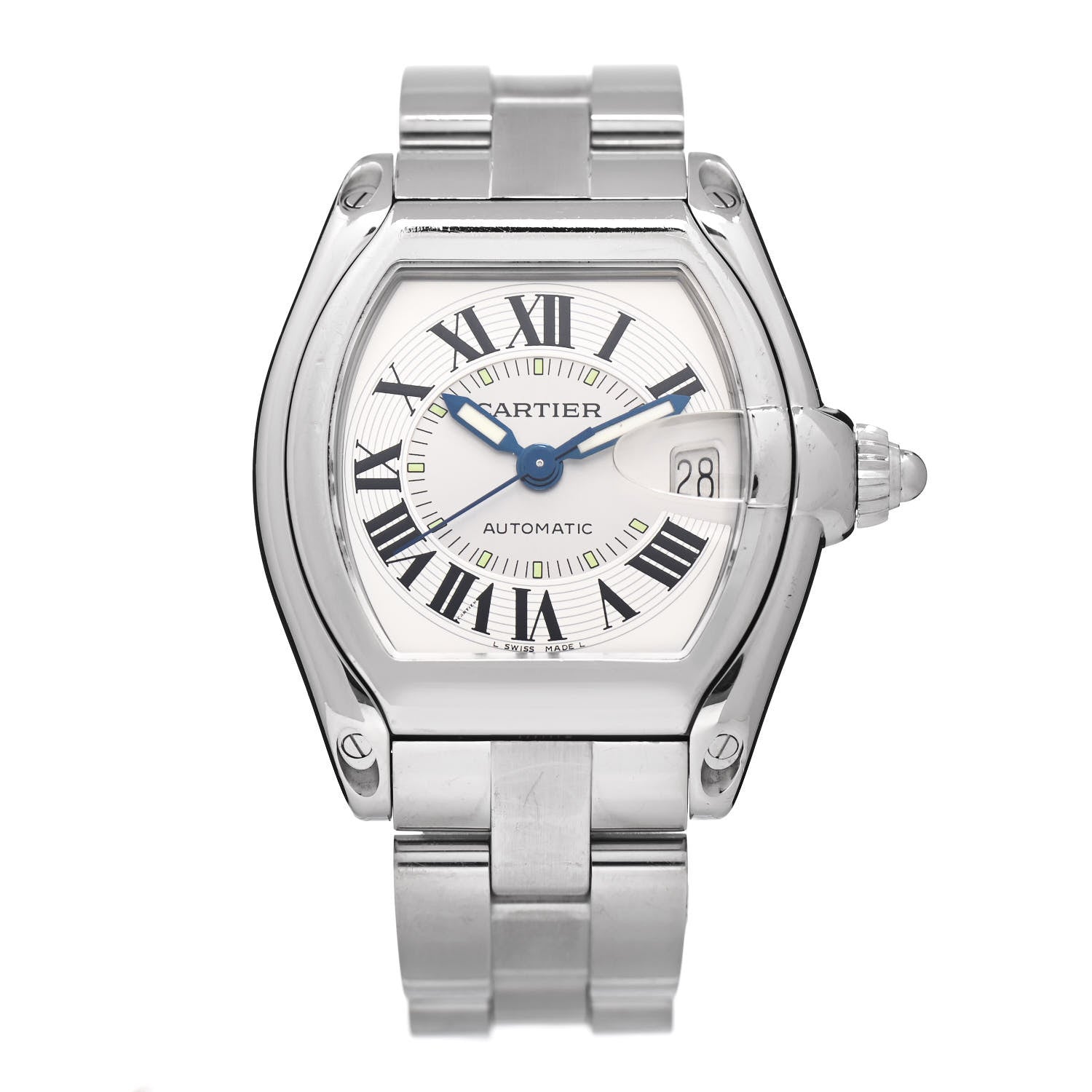 Cartier Stainless Steel 37mm Roadster Automatic Watch 1 of 4