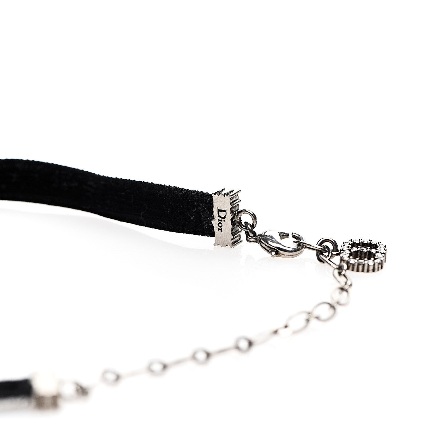 Christian Dior Velvet Crystal J’Adior Choker Necklace Black 4 of 4