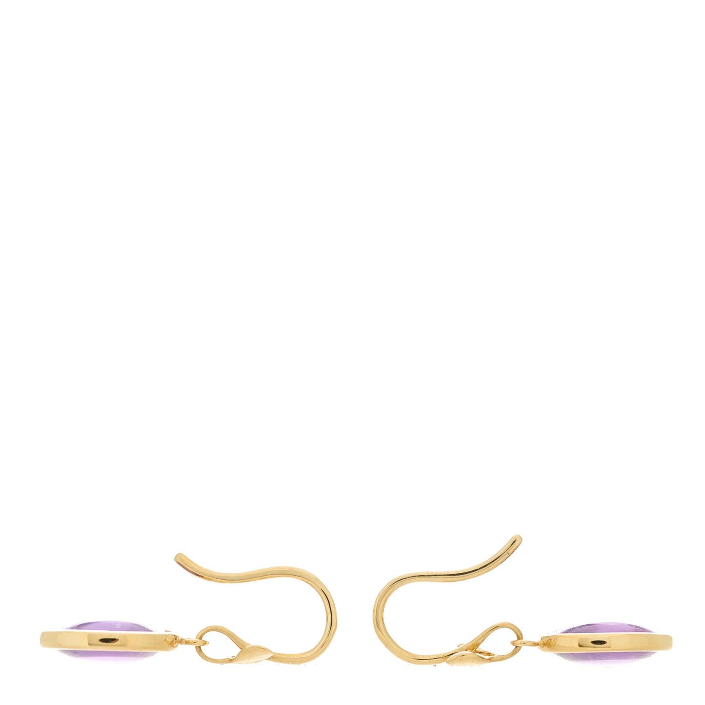 18K Yellow Gold Amethyst Paloma Picasso Olive Leaf Drop Earrings