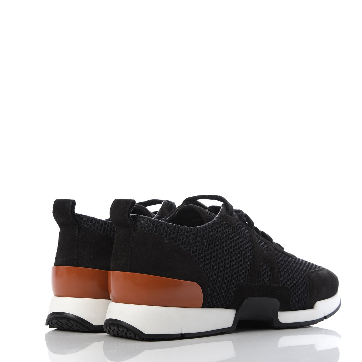 Suede Mesh Starter Sneakers 38 Black