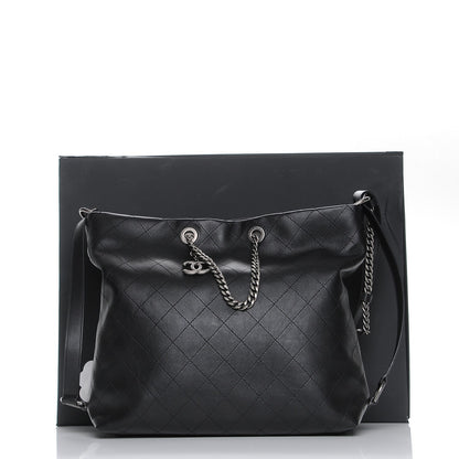 Chanel Calfskin Stitched Large Hobo Black 10 of 10