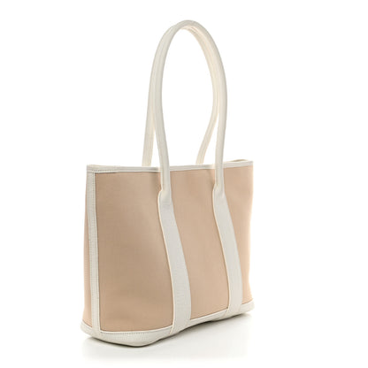 Hermes Buffle Skipper Toile Garden 30 TPM Zip Tote White 3 of 12