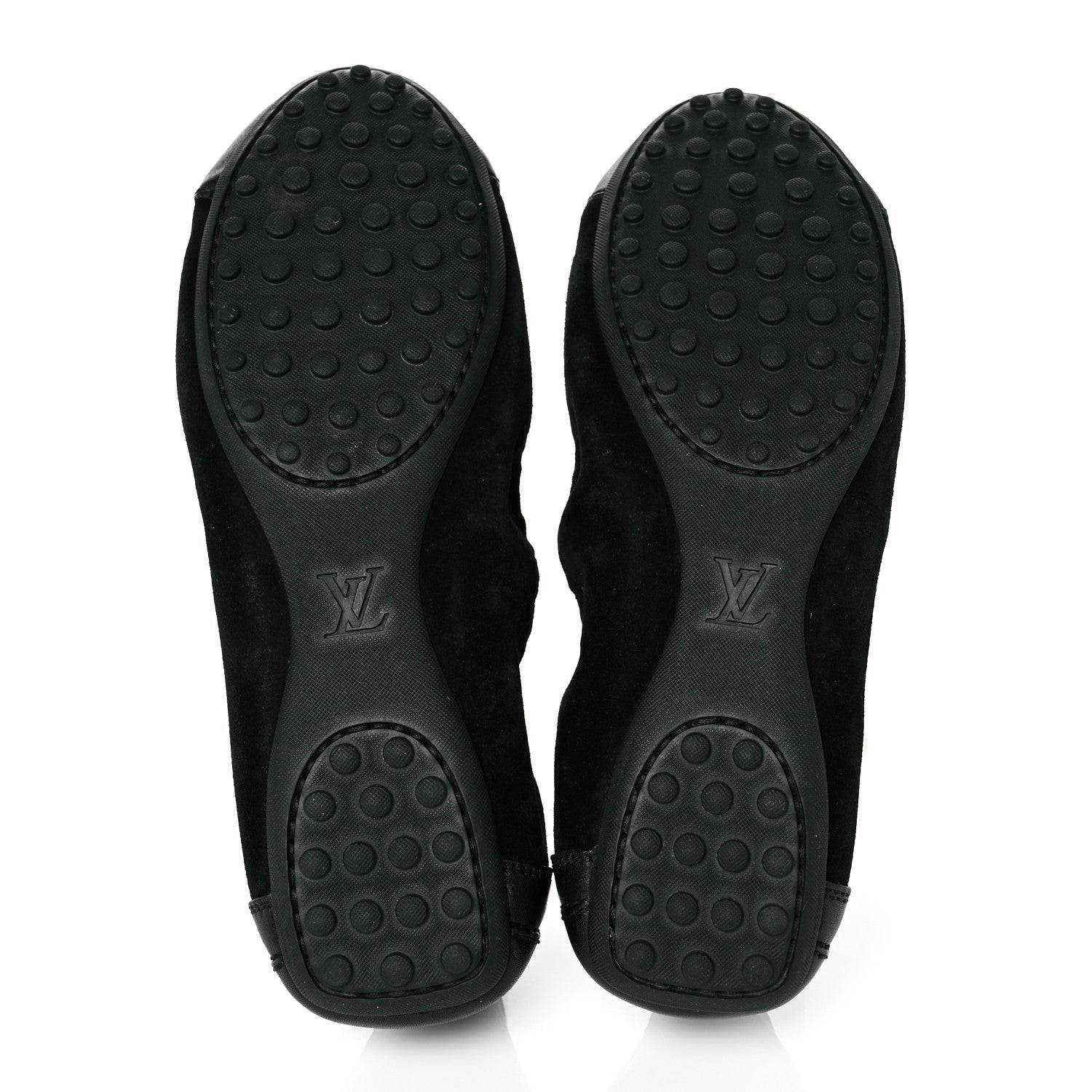Louis Vuitton Suede Lovely Ballet Flats 37 Black 5 of 8