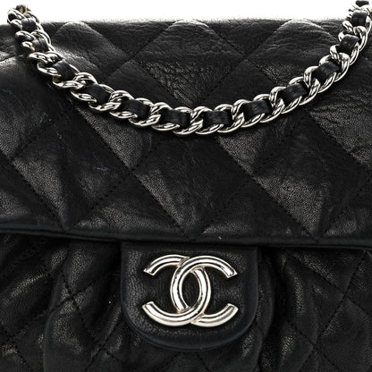 Chanel Washed Lambskin Quilted Medium Chain Around Messenger Black 8 of 11