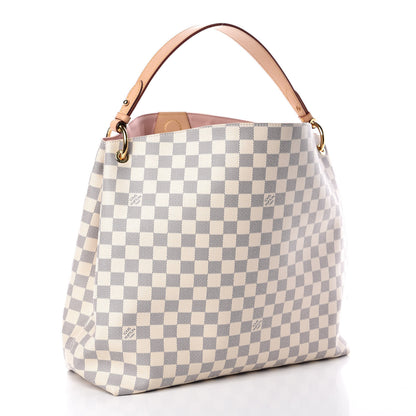 Louis Vuitton Damier Azur Graceful MM Rose Ballerine 3 of 9