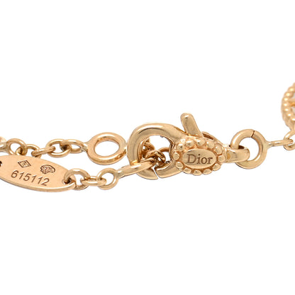 Christian Dior 18K Yellow Gold Diamond Mother of Pearl Black Onyx Rose Des Vents and Rose Celeste 5 Charm Bracelet 3 of 4