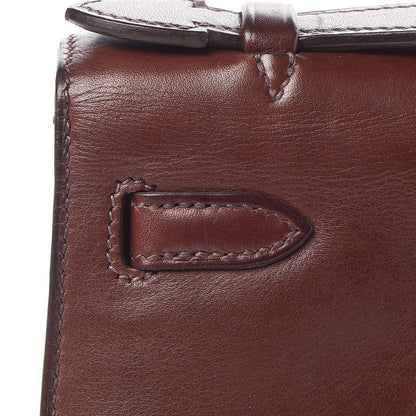 Hermes Evercalf Kelly Pochette Clutch Havane 12 of 25