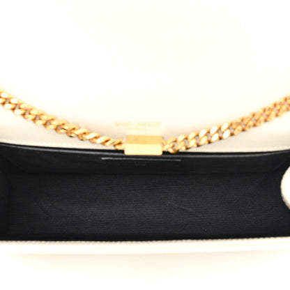 Saint Laurent Grain De Poudre Calfskin Medium Classic Monogram Kate Tassel Satchel Crema Soft 5 of 12