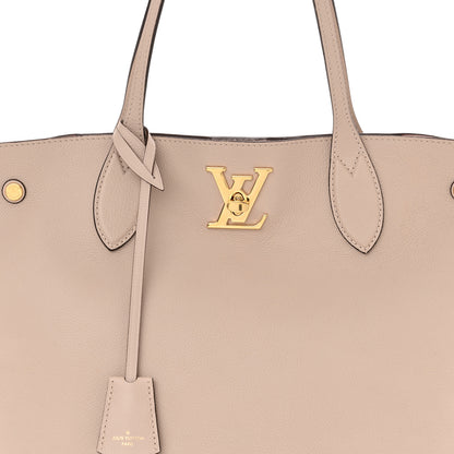 Louis Vuitton Calfskin Lockme Go Tote Greige 7 of 14