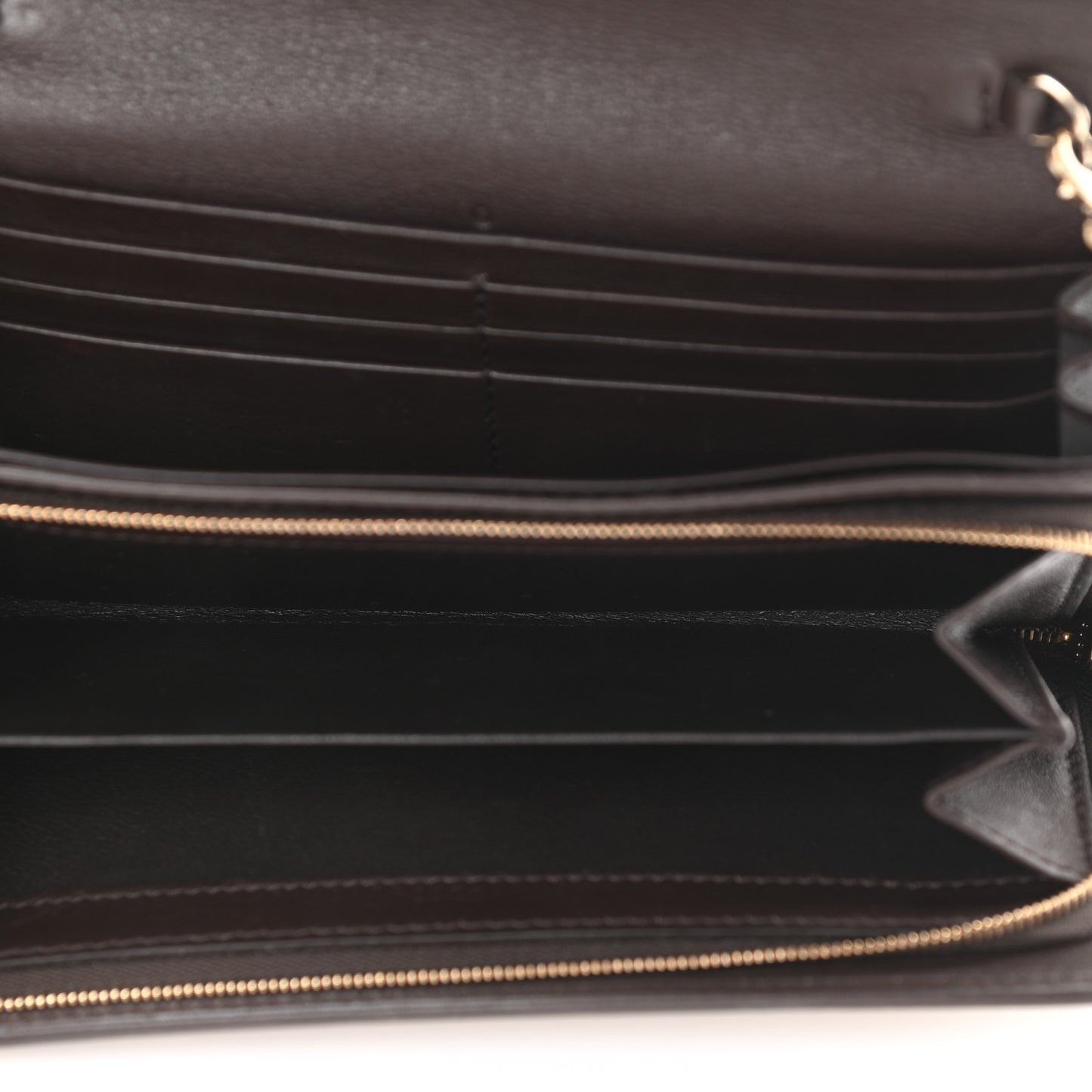 Monogram Dice Chain Wallet Beige Ebony Chocolate