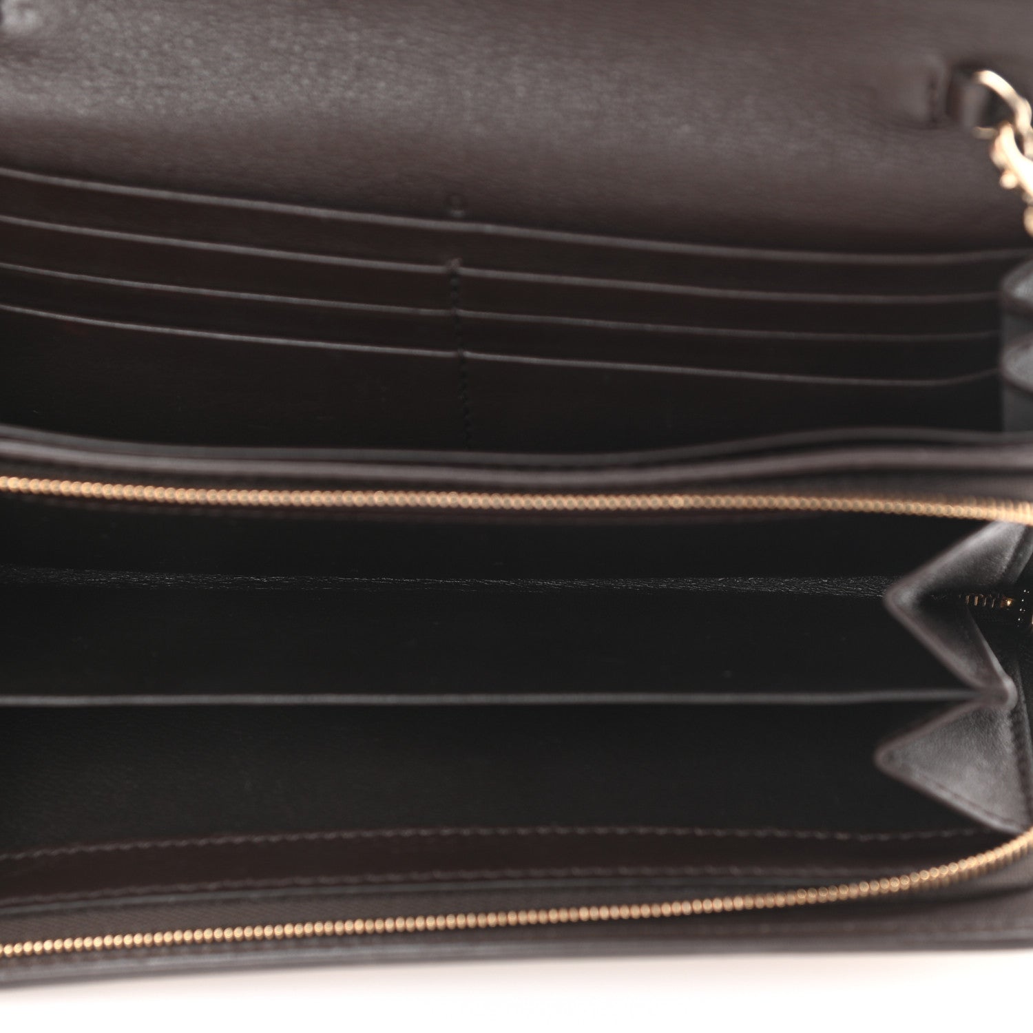 Gucci Monogram Dice Chain Wallet Beige Ebony Chocolate 5 of 9